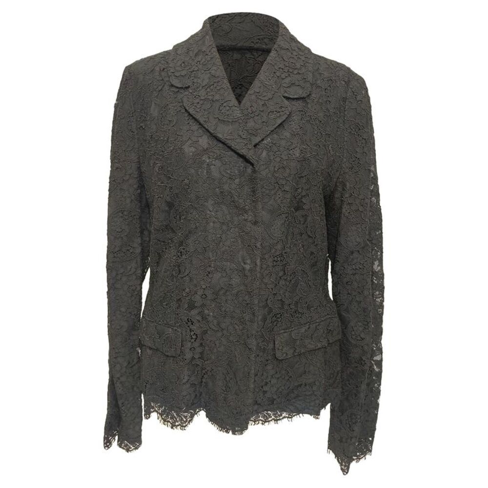 Dolce & Gabbana Lace Blazer in Black Cotton